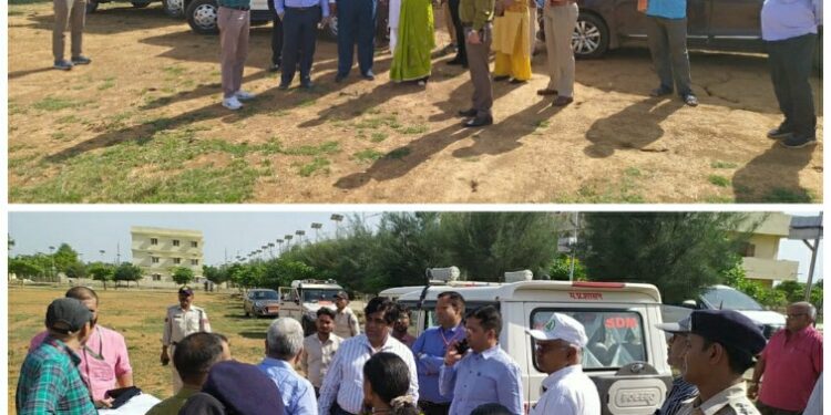 राष्ट्रीय स्तर पर प्रस्तावित कार्यक्रम को लेकर भारत सरकार के आयुष मंत्रालय की संयुक्त सचिव ने करौंदी में स्थान का किया निरीक्षण