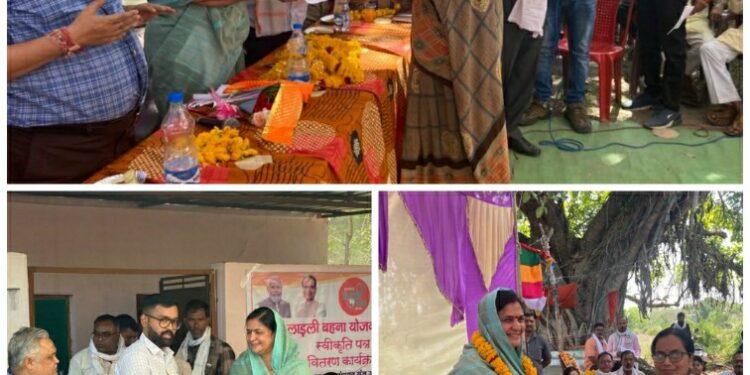 विधायक ने विभिन्न ग्रामों में लाडली लक्ष्मी योजना के स्वीकृति पत्र सौपे