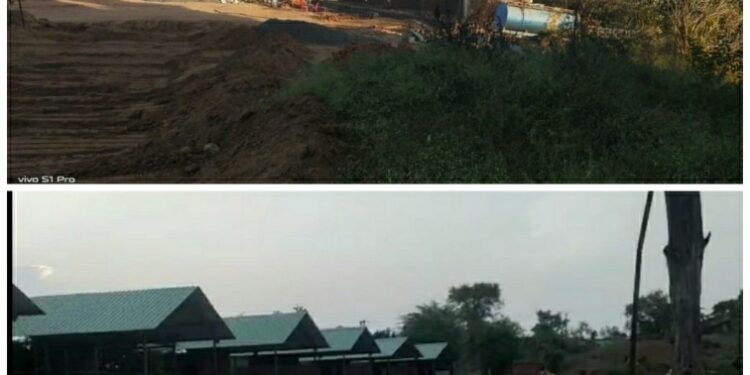 मटकुली सतपुड़ा टाइगर रिजर्व क्षेत्र बफर जोन में धड़ल्ले से पक्के निर्माण कार्य है जारी,रसूखदार लोगों के होटल रिसोर्ट का हो रहा निर्माण कार्य, जिम्मेदार अधिकारी है बेखबर..?