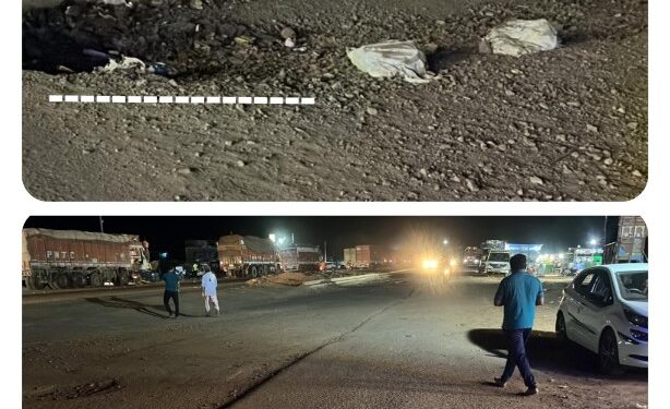 कलेक्टर के निर्देश पर पीरबाबा बायपास के समीप सड़क में कराया गया सुधार कार्य अधूरी और उखड़ी पड़ी सड़क में सुधार कराने व्यापारियों ने की थी मांग