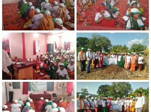 महिलाओं को भू नाडेप एवं पांच पत्ती काढ़ा का प्रायोगिक प्रशिक्षण दिया गया