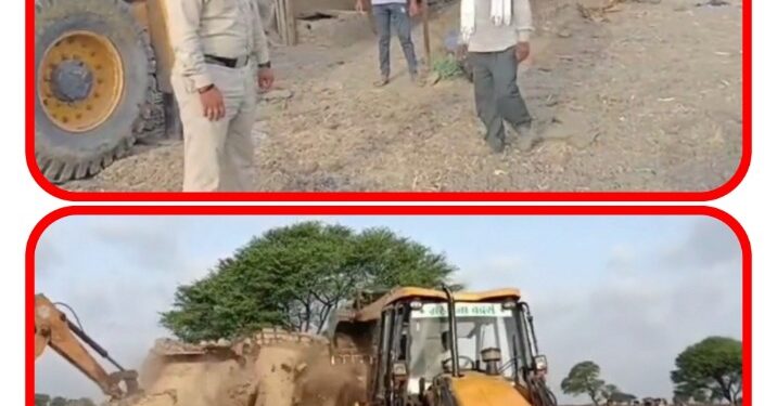 बालिका से दुष्कर्म करने वाले मकान पर चला बुलडोजर