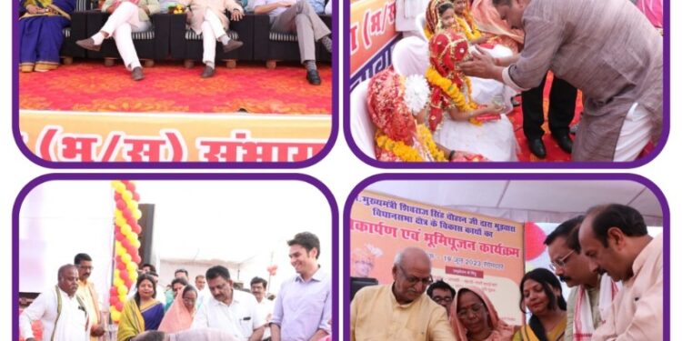 मुख्यमंत्री शिवराज सिंह चौहान द्वारा मुड़वारा विधानसभा क्षेत्र के विकास कार्यों का लोकार्पण एवं भूमिपूजन कार्यक्रम का जिले में मुड़वारा विधायक संदीप जायसवाल महापौर प्रीति सूरी व दीपक टंडन ने दीप प्रज्जवलन व कन्या पूजन कर कार्यक्रम का किया शुभारंभ।