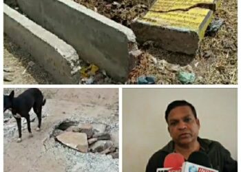 भ्रष्टाचारी की मिसाल,,, कुछ ही महीनों में पुलिया के उड़े परखच्चे,,