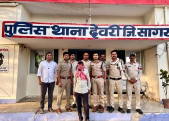 थाना देवरी पुलिस ने गांजे की खेती करने वाले आरोपी को पकड़ा,  आरोपी खेत में बने टपरे के पीछे लगाये था गांजे के पेड़,