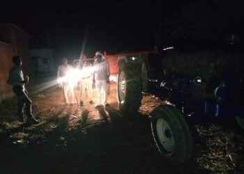 खनिज रेत का अवैध परिवहन करते हुये 3 वाहन ट्रेक्टर ट्रॉली सहित जप्त