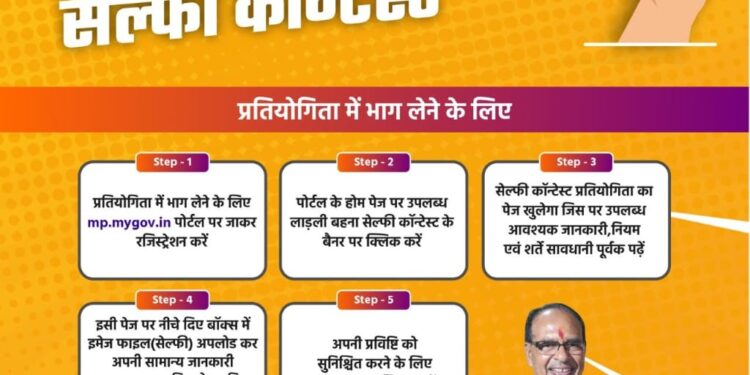 मुख्यमंत्री लाड़ली बहना योजना के अंतर्गत मैं हूं लाड़ली बहना सेल्फी कॉन्टेस्ट में भाग लें और जीतें आकर्षक पुरस्कार