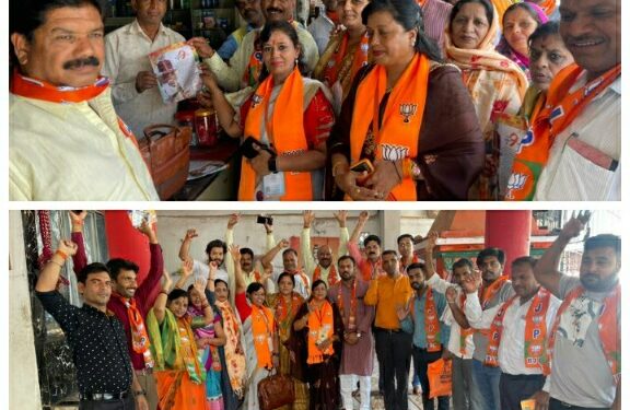 नर्मदापुर मंडल अध्यक्ष राहुल गौर के नेतृत्व में शक्ति केंद्र क्र.6 एवं 8 पर किया गया जनसंपर्क