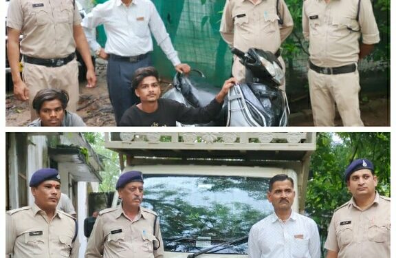 प्रतिबंधित क्षेत्र नर्मदापुरम में मुखबीर की सूचना पर आबकारी उपनिरीक्षक सूयस फौजदार के नेतृत्व में स्कूटी और मैजिक वाहन में आ रही अवैध शराब का जखीरा पकड़ाया