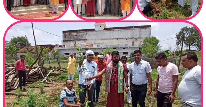 गुरु पूर्णिमा के अवसर पर आनंद धाम में हुआ पौधारोपण, भक्तों ने किया गुरु पूजन।