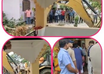 चल गया बुलडोजर सीधी कांड के आरोपी प्रवेश शुक्ला के