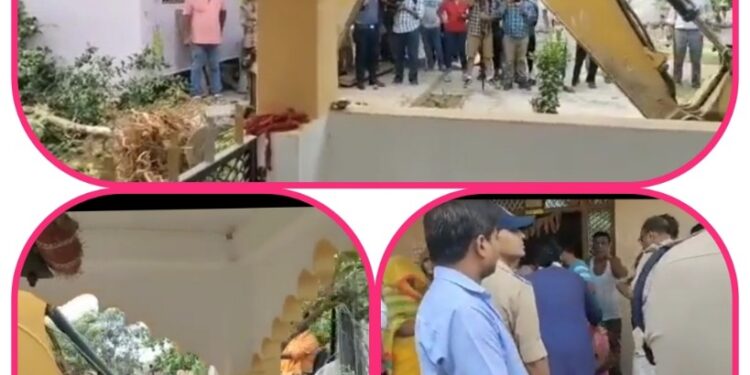 चल गया बुलडोजर सीधी कांड के आरोपी प्रवेश शुक्ला के