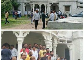 कांग्रेस नेता आनंद बक्शी के घर भोपाल पुलिस दल के साथ गिरफ्तार करने पहुंची