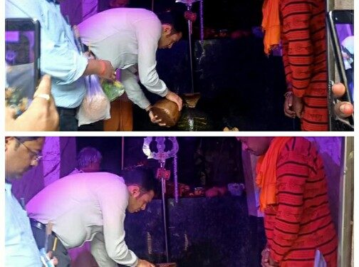 कलेक्टर अवि प्रसाद पहुंचे रूपनाथ धाम, श्रावण मास के प्रथम सोमवार को प्रभु भोलेनाथ जी का जलाभिषेक किया,