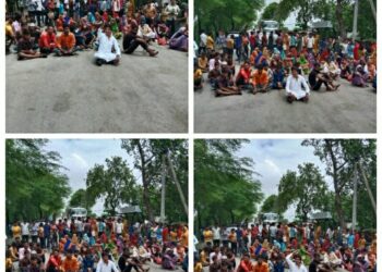 सेल्समैन की मनमानी के खिलाफ ग्रामीणों ने खोला मोर्चा, 3 घंटे तक जाम रहा मोहंद्रा सिमरिया मार्ग, जिला कलेक्टर से लेकर CM के विरोध में हुई नारेबाजी