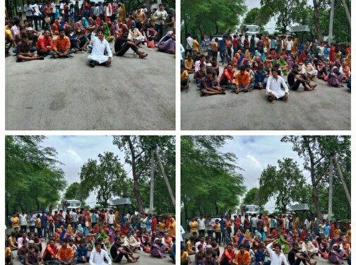 सेल्समैन की मनमानी के खिलाफ ग्रामीणों ने खोला मोर्चा, 3 घंटे तक जाम रहा मोहंद्रा सिमरिया मार्ग, जिला कलेक्टर से लेकर CM के विरोध में हुई नारेबाजी