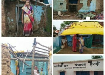 कोई तिरपाल तानकर तो कोई सामुदायिक भवन में काट रहे रातें  बारिश से उजड़े कई परिवारों के आशियानों,उमरियापान के समीप अमकुही गांव का मामला,पीड़ित मदद की लगा रहे गुहार,नही मिला पीएम आवास योजना का लाभ