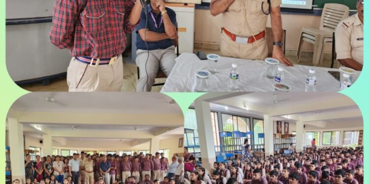 जे.पी. वी. डी.ए. व्ही. स्कूल कटनी में हेलमेट एवं सीट बेल्ट लगाए जाने के संबंध में कुठला पुलिस द्वारा आयोजित किया गया यातायात नियमों का जागरूकता कार्यक्रम*