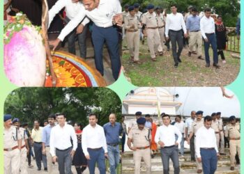 कलेक्टर एवं एसपी ने किया कांवड़ यात्रा की व्यवस्थाओं का निरीक्षण