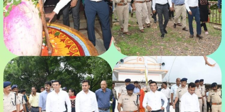 कलेक्टर एवं एसपी ने किया कांवड़ यात्रा की व्यवस्थाओं का निरीक्षण