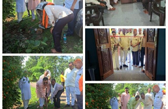 हल्का नर्सरी में सामुदायिक भवन का लोकार्पण और हल्का से लभेर नदी तक सड़क का भूमि पूजन जिला पंचायत सदस्य ने किया