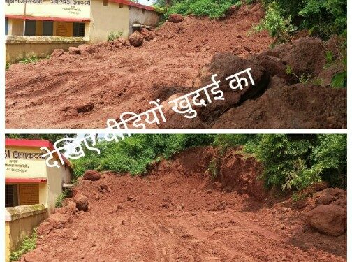 घुघरा में पहाड़ी से मुरम खोदकर रातोंरात किया जा रहा परिवहन,हरे भरे पेड़ पौधों को भी उजाड़ा, अनुमति के विपरीत की जा रही खुदाई VIDEO