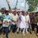 रीठी में पटवारी परीक्षा घोटाले को लेकर कांग्रेस का प्रदर्शन, पुलिस ने किया वाटर चार्ज