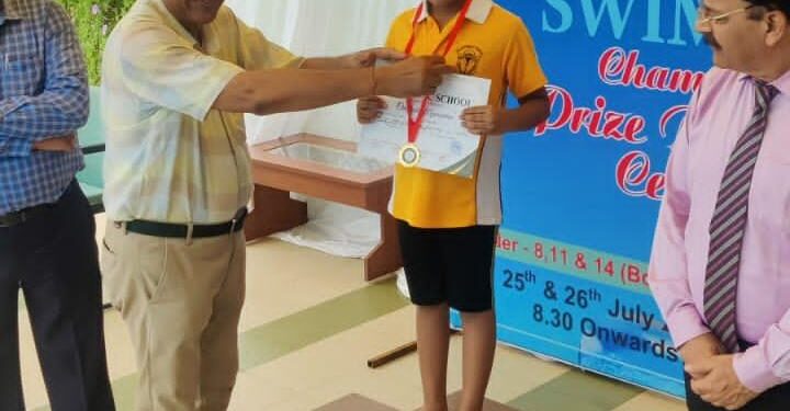 भोपाल में आयोजित इंटर स्कूल ओपन स्विमिंग प्रतियोगिता में डीपीएस नीलबड़ बना चैंपियन, मास्टर धवित पाठक ने जीते 2 गोल्ड,1 सिल्वर मेडल ….!