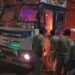 गाय को कुचला, गाय की मौत के बाद गुस्साए लोगों ने ट्रक में लगाई आग,