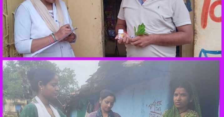 आयुष आपके द्वार अभियान के तहत वर्षाजनित एवं अन्य रोगों की दी जा रही जानकारी