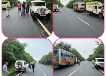 परिवहन जाँच दल द्वारा अमरवाड़ा-नरसिंगपुर मार्ग पर स्कूल बसों सहित सभी बसों की बारीकी से जाँच  4 वाहनों से वसूला गया 10 हजार रूपये का जुर्माना