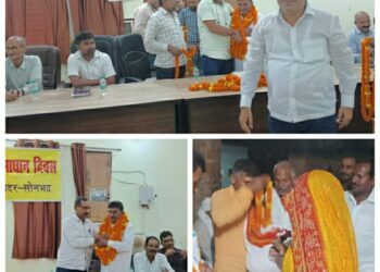 रिटायर होकर आए नेखपाल का ग्रामीणों ने किया भव्य स्वागत 05,08,2023 दिन शनिवार