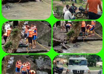 वसुधा वाटरफॉल में लापता हुआ युवक 2 दिन बाद मृत अवस्था मैं मिला, रेस्क्यू कर बाहर निकाला गया