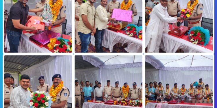 स्थानीय नागरिकों और पुलिस स्टाफ ने दी थाना प्रभारी कुठला को भावभीनी विदाई