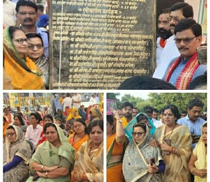 यात्रा का स्वागत कर विकास कार्य का भूमि पूजन एवं लोकार्पण किया सागर में बन रहा है संत रविदास जी महाराज का भव्य मंदिर