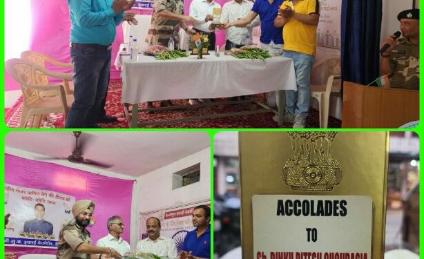 छिन्दवाड़ा CISF कमांडेंट गुरजीत सिंह से सम्मानित हुए समाजसेवी रिंकू रीतेश चौरसिया  आजादी के अमृत महोत्सव उपलक्ष में समाज सेवा एवं पर्यावरण संरक्षण उत्कृष्ट कार्य हेतु सम्मान किया गया।