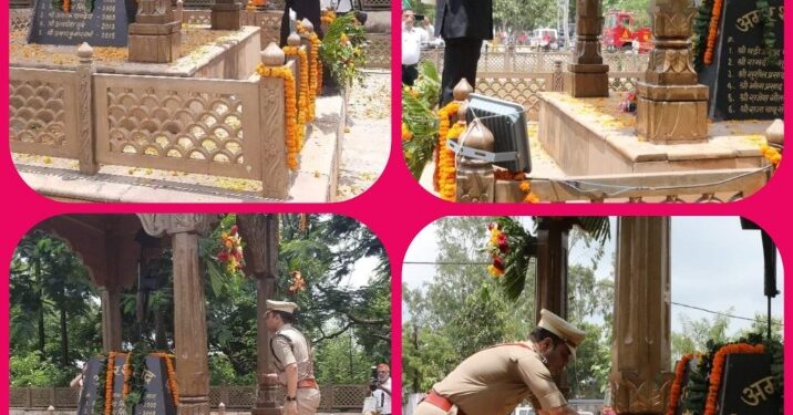 शौर्य स्मारक पहुंचकर पुष्प चक्र किया अर्पित अमर शहीदों का किया पुण्य स्मरण