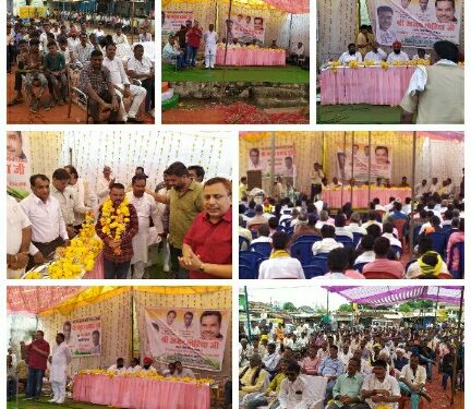 अजय गौटिया के स्वागत समारोह में उमड़ी समर्थकों की भीड़. बड़वारा से कांग्रेस प्रत्याशी बनाने की मांग