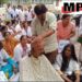 संयुक्त कर्मचारी कल्याण संघ के बैनर तले संचालनालय स्वास्थ्य सेवा ऑफिस के बाहर ANM LHB कर्मचारियों ने मुंडन कर विरोध प्रदर्शन किया