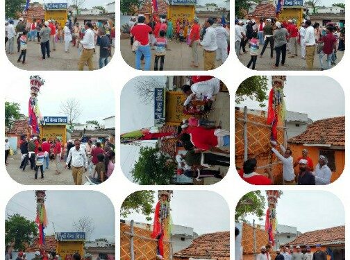 छिंदवाड़ा *सामाजिक कार्यकर्ता ने पुष्पवर्षा* *माल्यार्पण कर किया निशान छड़ी का स्वागत*