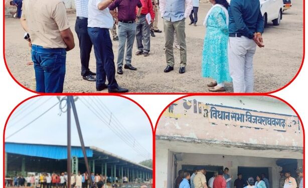 कलेक्टर अवि प्रसाद ने किया कृषि उपज मंडी पहरूआ स्ट्रांग रूम का निरीक्षण