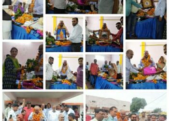 जनपद पंचायत सीईओ विनोद पाण्डेय का विदाई समारोह मंगल भवन में संपन्न हुआ