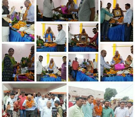 जनपद पंचायत सीईओ विनोद पाण्डेय का विदाई समारोह मंगल भवन में संपन्न हुआ