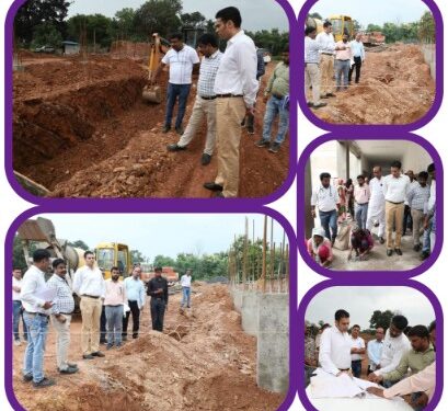 कलेक्टर अवि प्रसाद ने स्लीमनाबाद के संयुक्त तहसील भवन के निर्माण कार्य का किया निरीक्षण