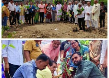 *नगर पालिका परिषद एवं पंचतत्व संरक्षण समिति का पौधा रोपण कार्यक्रम सम्पन्न**  *मेरी मिट्टी मेरा देश अभियान के अंतर्गत 75 पौधों का रोपण कार्यक्रम……..*