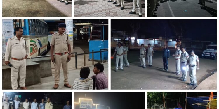 SP अभिजीत रंजन के निर्देशन में गत रात्रि थानों में सघन  कांबिंग गश्त के दौरान की गई कार्यवाही