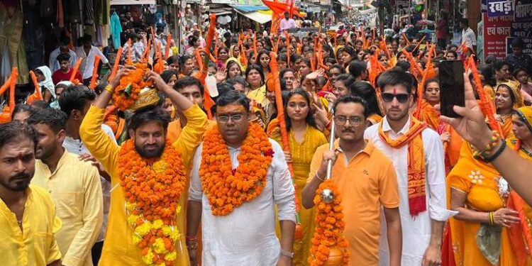नर्मदापुरम पुलिस लाइन प्राचीन शंकर मंदिर से निकली श्री काले महादेव यात्रा,शामिल हुये हजारों श्रद्धांलु
