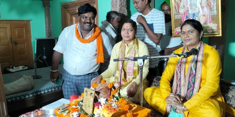 राधा कृष्ण मंदिर ग्राम बाबरिया भाव में श्रीरामचरितमानस पर नौ दिवसीय कथा का किया जा रहा आयोजन