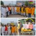 विश्व आदिवासी दिवस के अवसर पर विधायक डॉ. शर्मा के नेतृत्व में आदिवासी समाज द्वारा निकाली जा रही यात्रा का किया गया भव्य स्वागत