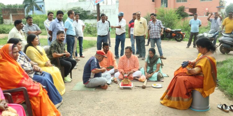 पं दीनदयाल वार्ड में विष्णुवेद विद्यालय के पास बनेगी 16 लाख 78 हजार की लागत से रोड एवं नाली